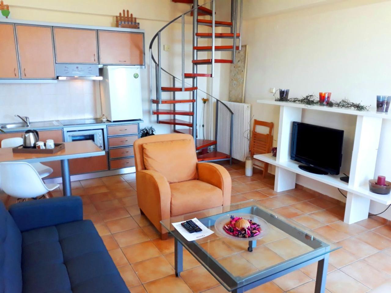 Point Twins Apartments Vrontádos Buitenkant foto