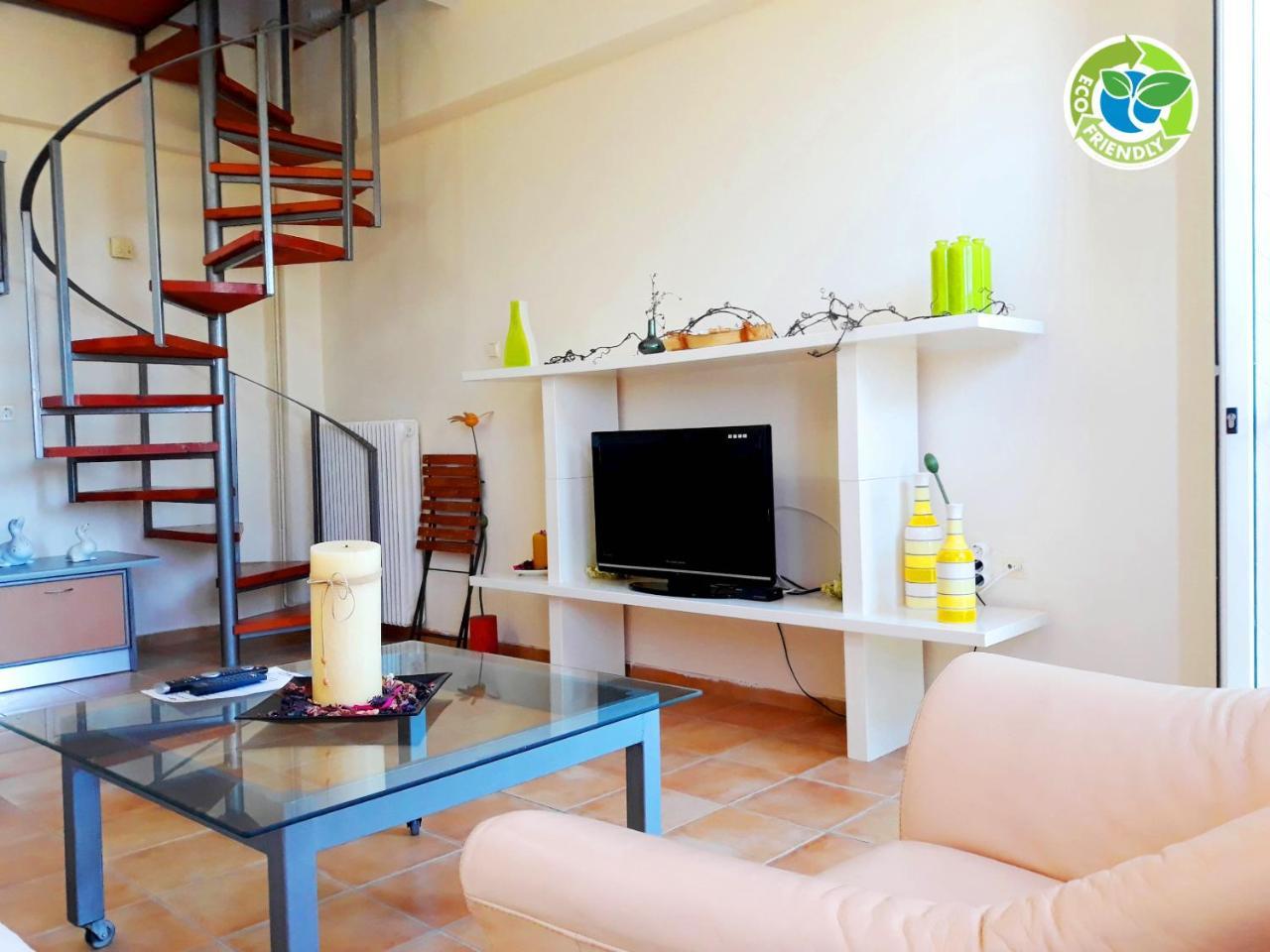 Point Twins Apartments Vrontádos Buitenkant foto