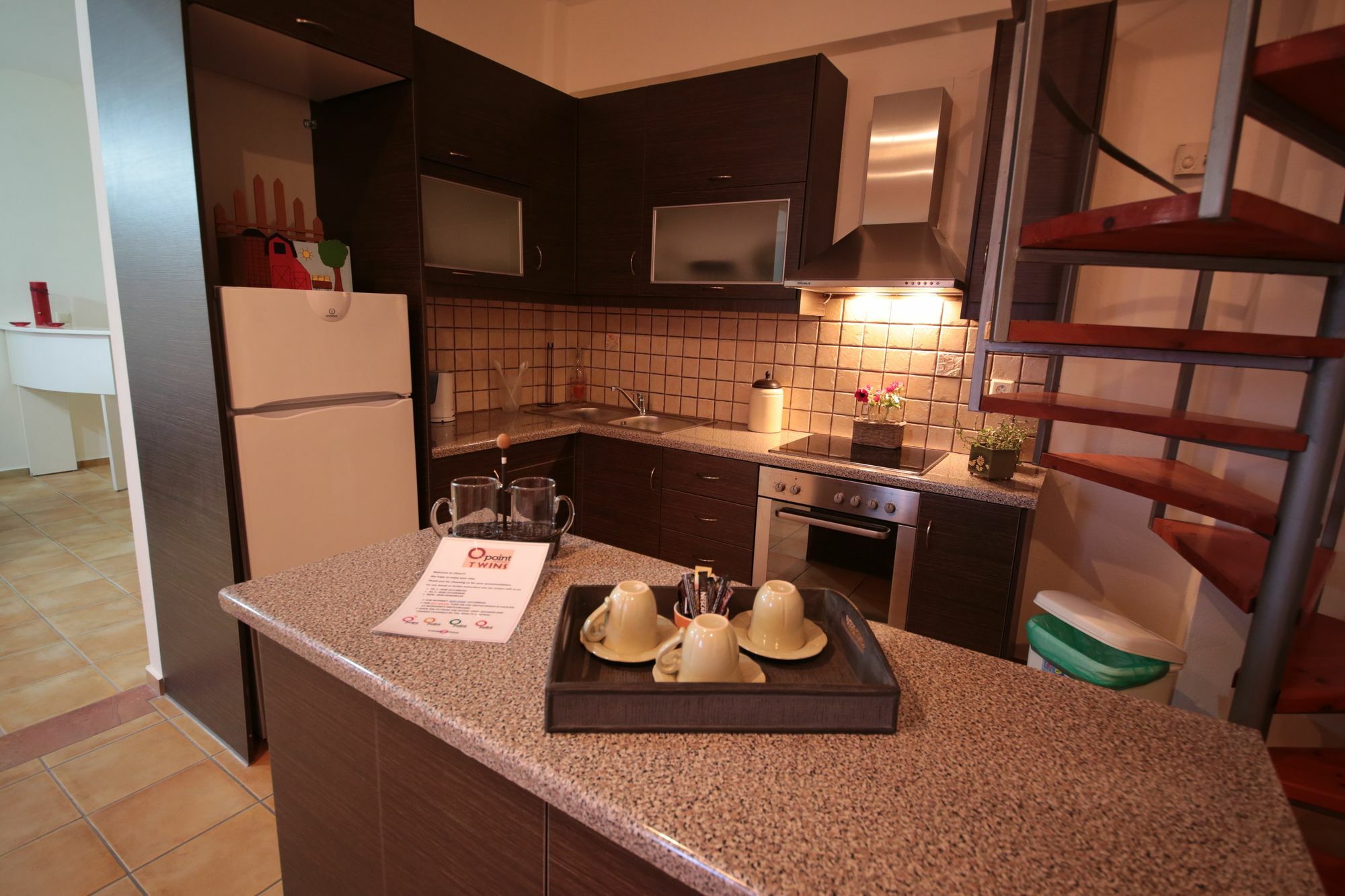 Point Twins Apartments Vrontádos Buitenkant foto